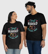 Just Married 15 Years Ago Unisex Half Sleeve T-Shirts (Pack of 2)